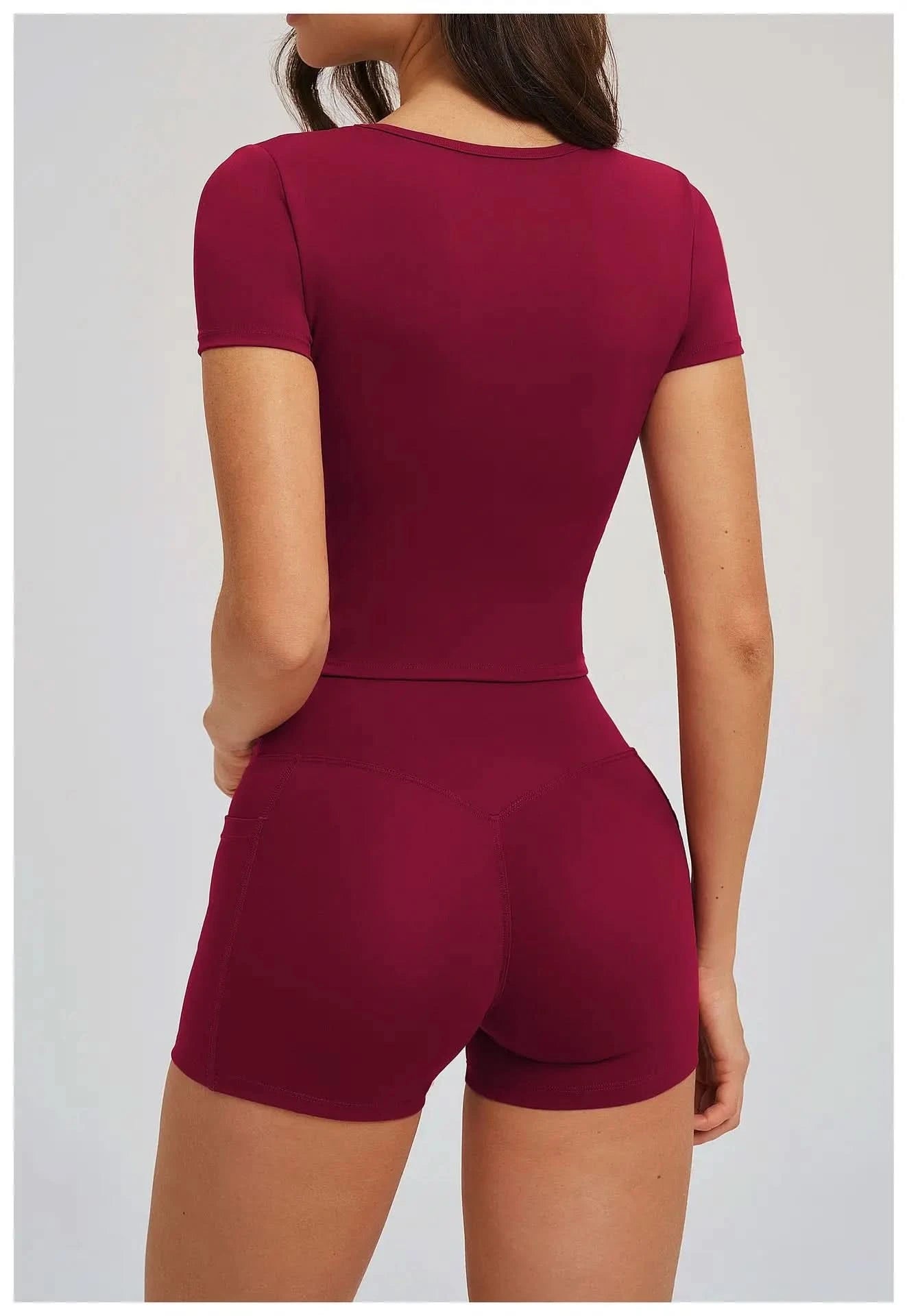 T-Shirt Eveo Contour™ Deep V Crop