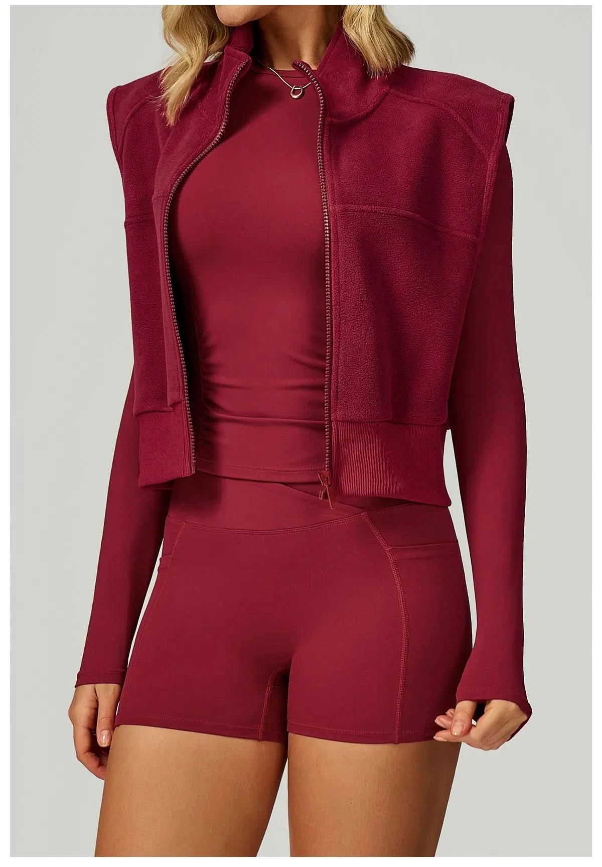 Hoodie Eveo Contour™ Cropped Vest Zip