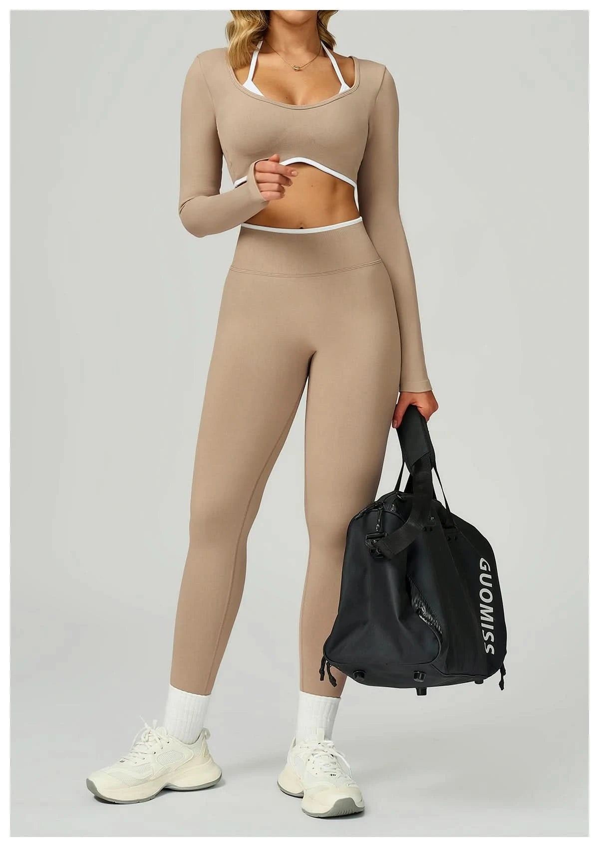 T-Shirt Eveo Sculpt-Form™ Long Sleeve Contrast