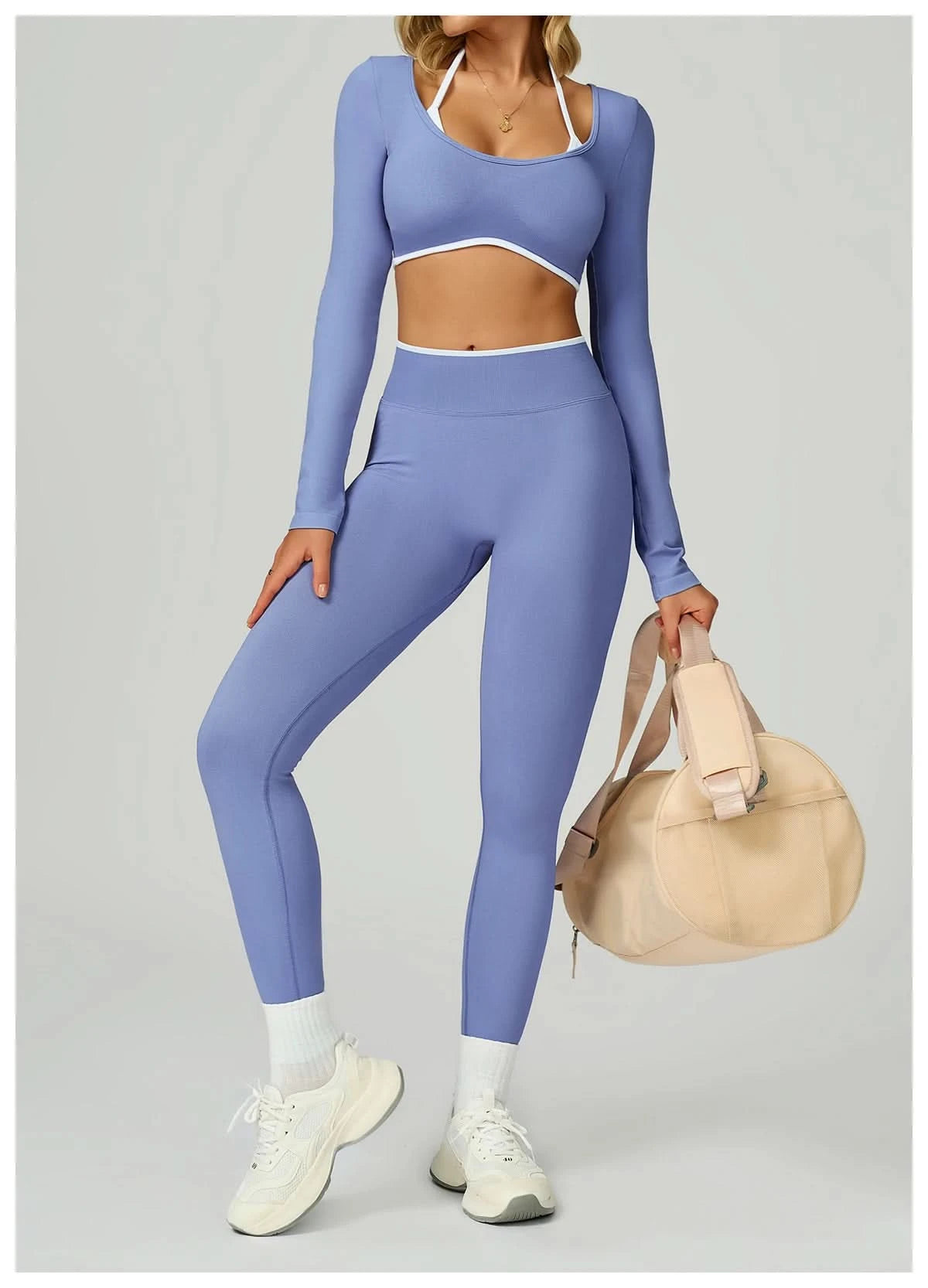 T-Shirt Eveo Sculpt-Form™ Long Sleeve Contrast