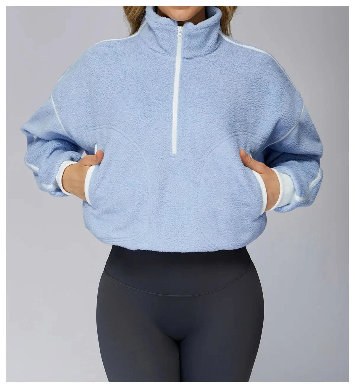 Hoodie Eveo Pure Form™ Soft Half Zip