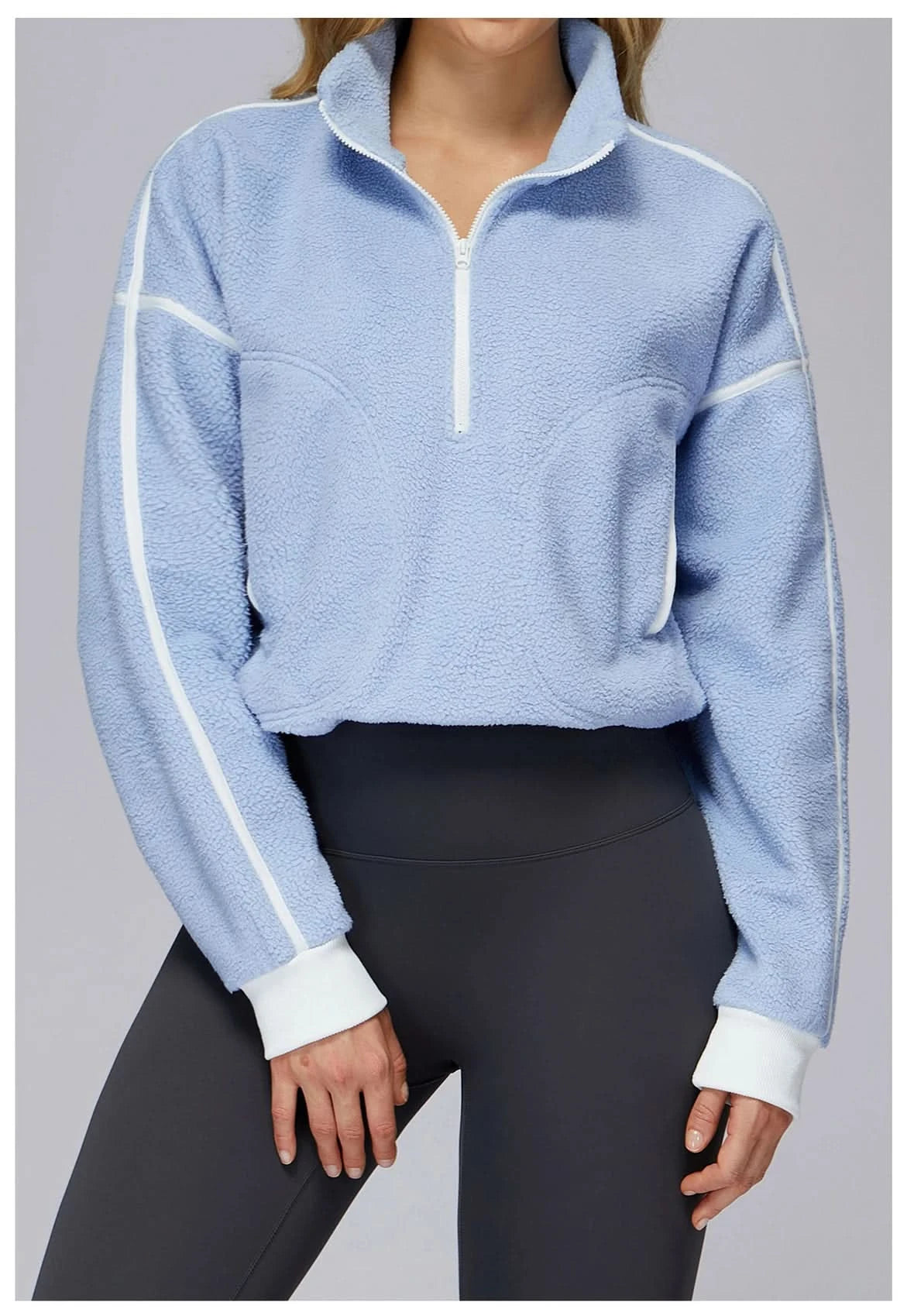 Hoodie Eveo Pure Form™ Soft Half Zip