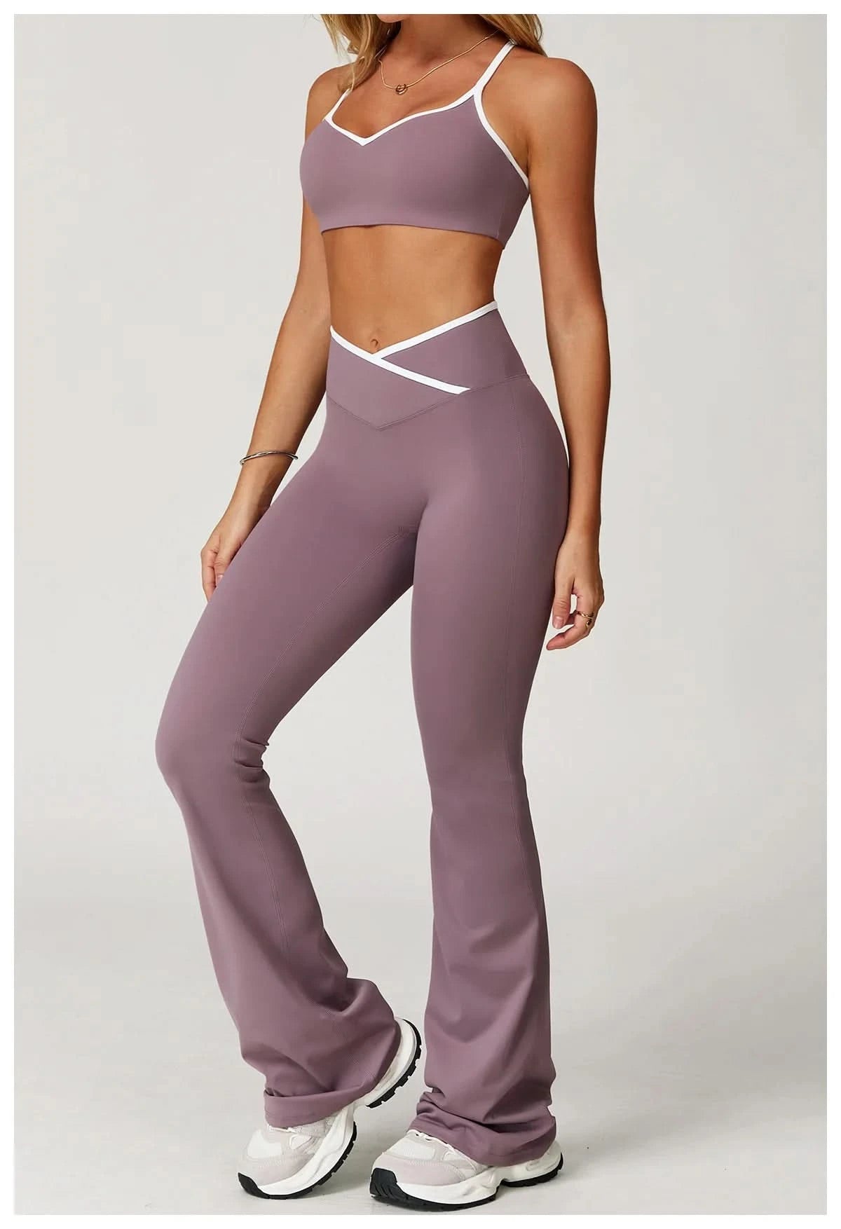 Sports Bra Eveo Contour™ White V Line