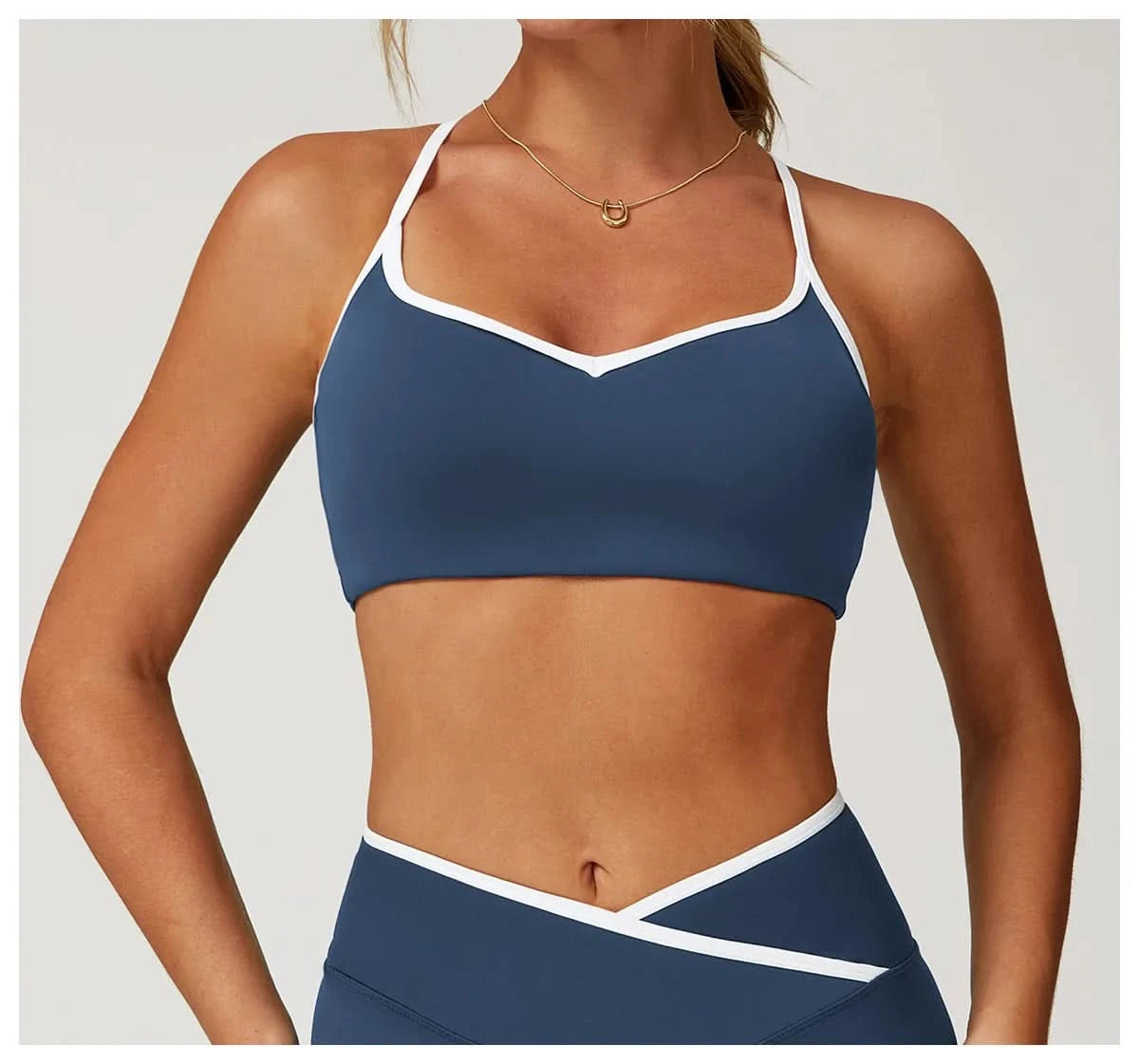 Sports Bra Eveo Contour™ White V Line