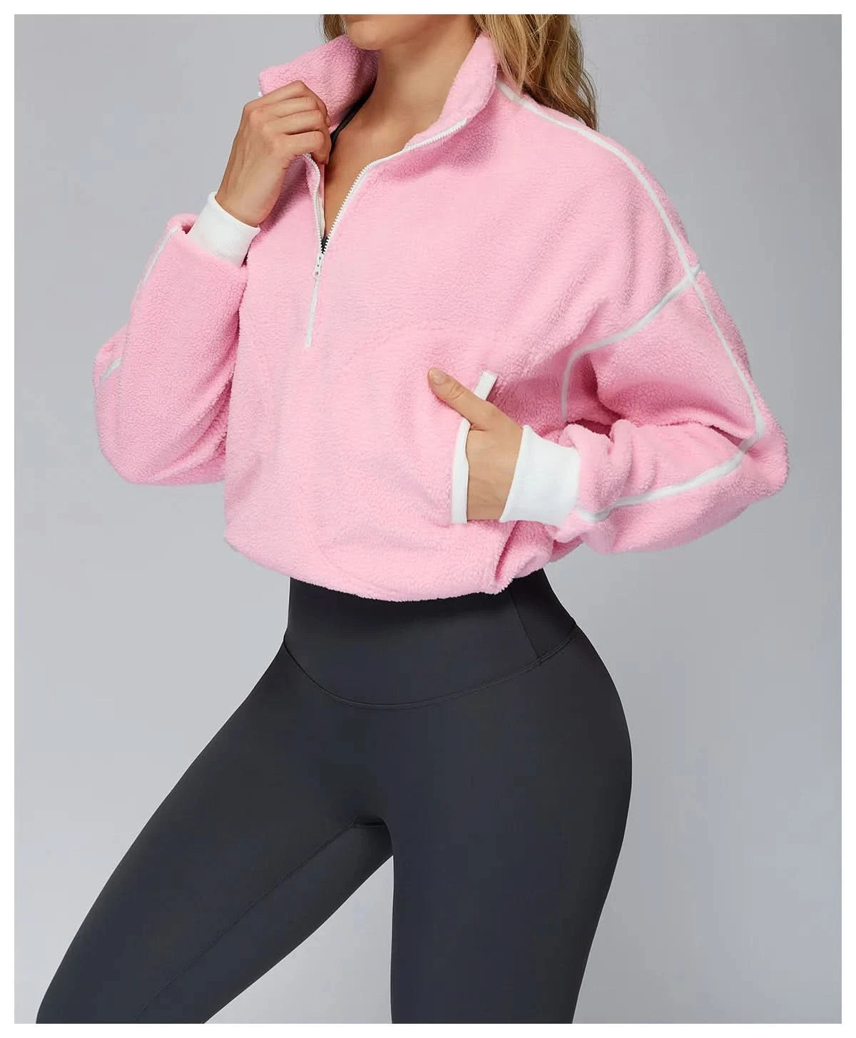 Hoodie Eveo Pure Form™ Soft Half Zip